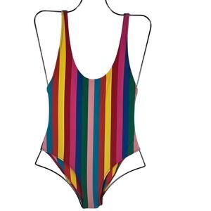 Show Me Your Mumu Mermaid Rainbow Pride One Piece Bathing Suit XS